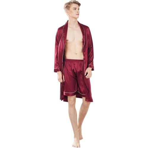 Mens Pajama Shorts Silk Summer Panties Home Service Breechcloth Scanties Hot Sale Solid Color All-Match Comfortable Wear Outsid