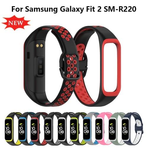 2020 Soft Silicone Wrist Strap For Samsung Galaxy Fit2 R220 Sports Smart Bracelet Band Replacement For Samsung Galaxy Fit 2 R220