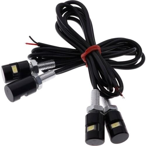 New 4PCS LED Lights Screw Bolt Light White Light Car License Plate Light Motorcycle
