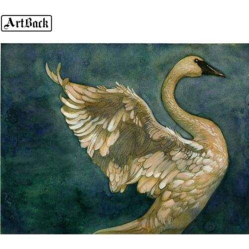 Full square swan diamond embroidery 5d diy diamond painting animal rhinestone mosaic sticker decoration