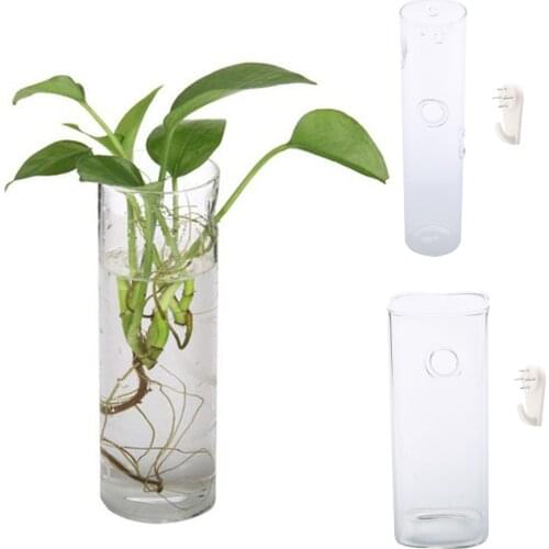Rectangular Wall Hanging Glass Vase Terrarium Hydroponic Planter Fish Tank