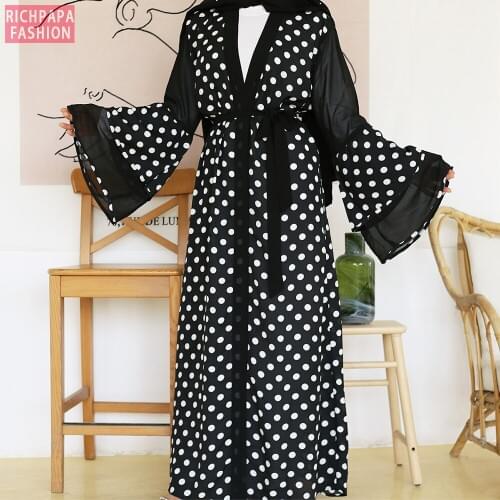 Ramadan Abaya Kaftan Dubai Kimono Cardigan Muslim Hijab Dress Abayas For Women Oman Caftan Marocain Turkish Islamic Clothing