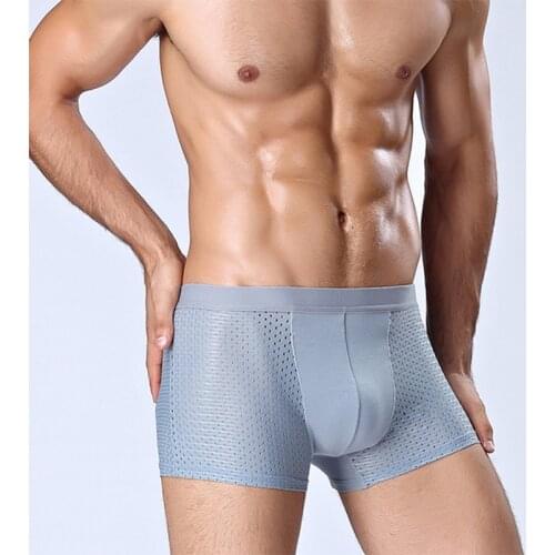 Sexy Men Underwear Boxers Mesh Underpants Male Jockstrap Gay Panties Breathable Bikini Under Wear Sleepwear Srting Knicke