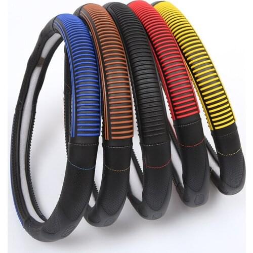 Silica gel+ Leather Sport Car Steering Wheel Cover for Toyota CHR C-HR Auto Accessories