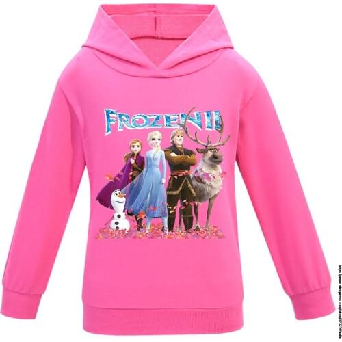 Girls Hoodie Hoodies 3D Print Pullover Sweatshirt Frozen Elsa Autumn and winter cotton Tracksuit Outfit Casual Outerwear