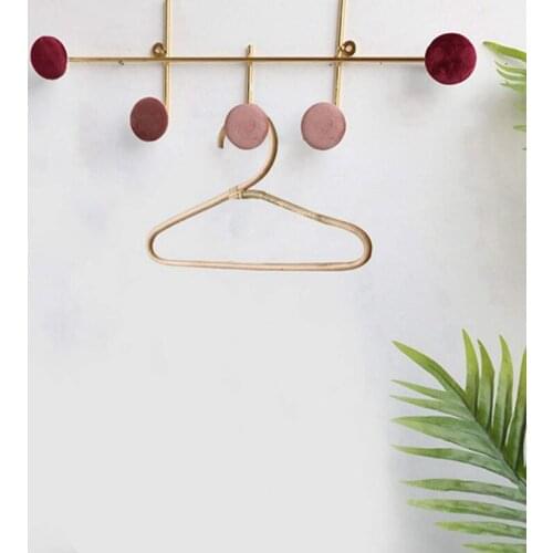 2PCS Rattan Clothes Hanger Style Garments Organizer Rack Adult Hanger Room Decoration Hanger For Clothes Scarf
