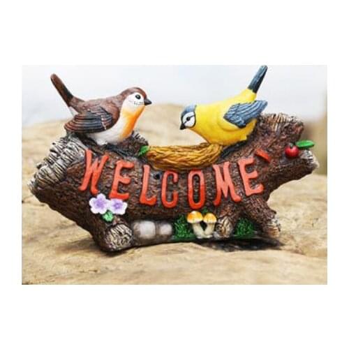 HELLO BIRD WELCOME TO AUTOMATIC INDUCTION USHER SHOP BEARER DOORBELL GARDEN FURNISHINGS SCULPTURE DECORATION CRAFTS