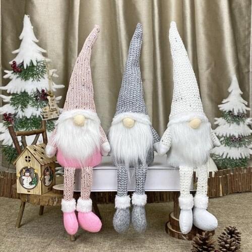 1pcs Christmas Decorations Knitted Wool Forest Ornament Doll Faceless Doll Christmas Tree Decoration Pendant for Home Decor