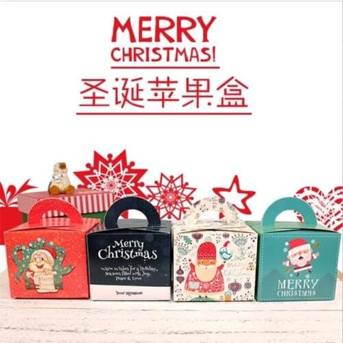 10 Pcs/set Christmas Gift Box Beautifully Folded Colorful Christmas Apple Box Christmas Stocking Ornaments