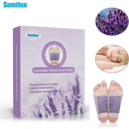 12Pcs Detox Beauty Lavender Essential Oil Improve Sleeping Foot Patch Removing Toxins Foot Cleaning Plaster Health Care K03601
