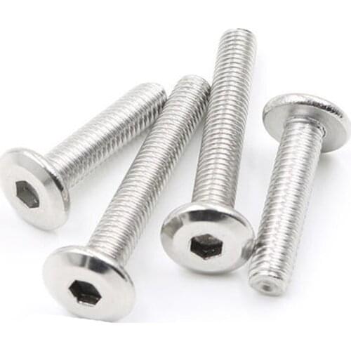 15Pcs M5 Big Flat head Falling edge inverted side Allen inner hexagon bolt Furniture oblique hex Screw 10mm-40mm Length