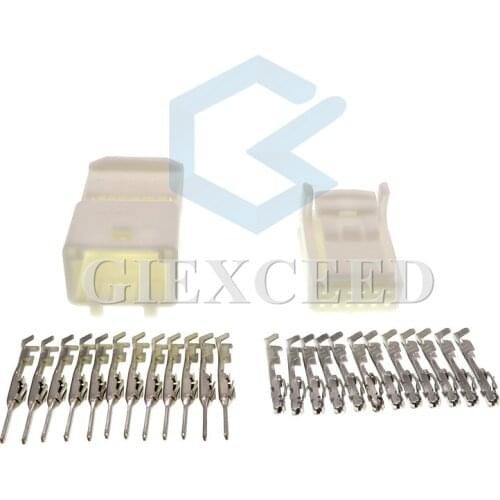 2 Sets12 Pin 1473407-1 1318774-1 Car Vehicle Central Control Cable Socket Female Male Plug For Toyota