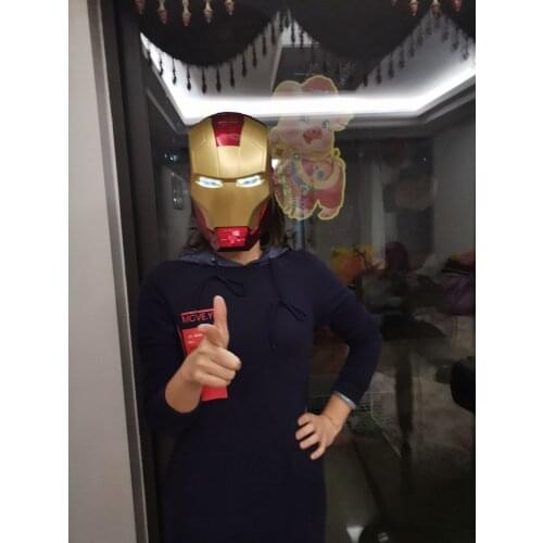 2020 Child Cosplay Helmet Mask PVC Masks Full Face LED Helmet Halloween Party Carnival Props