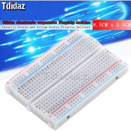 400 Tie Points Solderless PCB Breadboard Mini Universal Test Protoboard DIY 8.5CM x 5.5CM Bread Board Bus Test Circuit board
