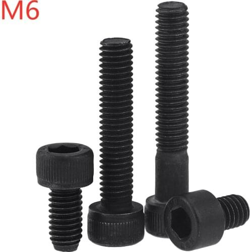 5PCS M6x8-60 10 20 30 40 50 DIN912 Grade 12.9 Allen Socket Head Screw Hexagon Socket Head Cap Screws Hex Socket Screw M6*8 M6*25