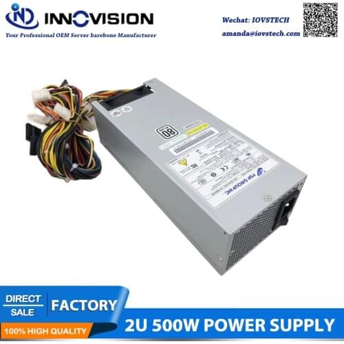 80 Plus Slive FSP500-702UC 2U 500W IPC server power supply Dual 8pins
