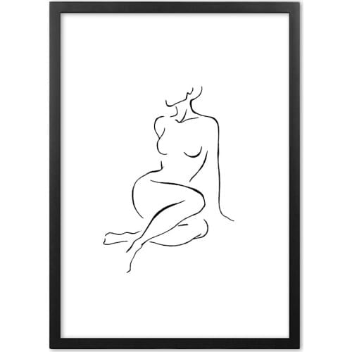 Abstract Female Lines Art Wall Art Print paper Painting Nordic Posters And Prints Wall Pictures For Living Room Decor