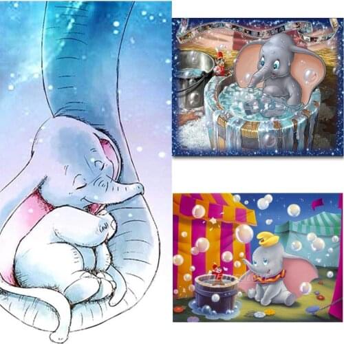 5D Diy Diamond Painting Full Diamond Embroidery Disney Dumbo Cross Stitch Kits Home Decor Diamond Mosaic Craft