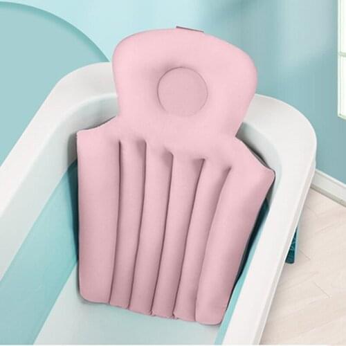 Baby Shower Bath Tub Pad Non-Slip Bathtub Seat Support Mat Newborn Safety Security Bath Support Cushion Foldable Soft Pillow