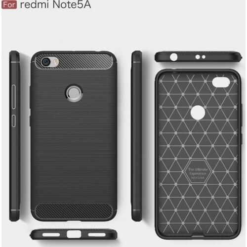 Cases for Redmi Note5A standard/Prime,50pcs/lot,Carbon Fiber rugged armor TPU protective back cover for Xiaomi 5X,free shipping