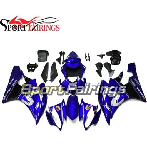 Compete Fairings for Yamaha YZF R6 2006 2007 Bodywork ABS Plastic Cowlings YZF-600 06 07 Body Frames Injection Blue Black Panels