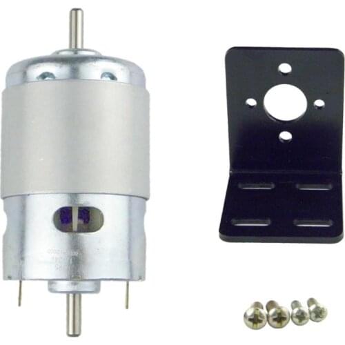 CHANCS Dual Output Shaft 895 DC 12V/24V 6000RPM/12000RPM Low Noise Motor With Fixed Bracket for Electrical Tools DIY