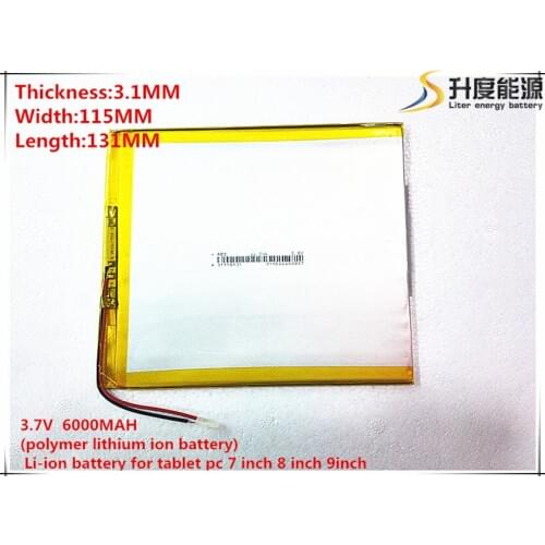 3.7V 31115131 battery dual core,gemei G6T,VI40 dual core,A11 Quad-Core,tablet pc battery 6000MAH SGR241