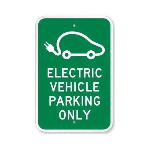 "Electric Vehicle Parking Only" Sign | 12" x 8" 3M Engineer Grade Reflective Aluminum