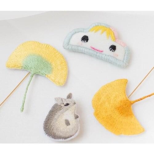 European Style Handmade Craft Embroidery Fabric DIY Cartoon Brooch Jewelry Pin Decoration Material Kits