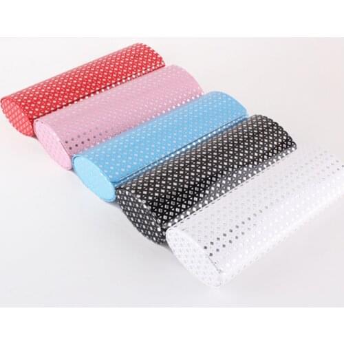 Oval Shaped Glasses Box Case Magnetic Closure Eyewear Box Solid Color Portable Glasses Protective Organizer