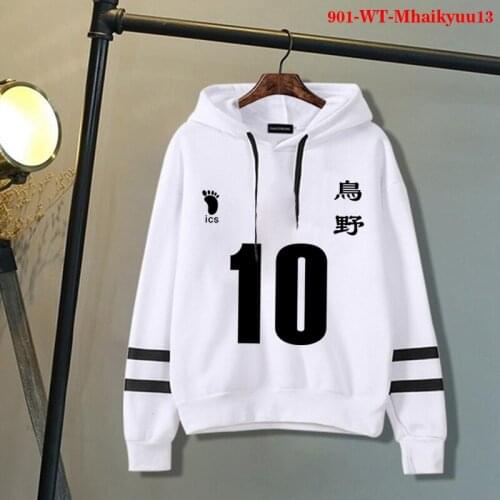 Hot Cartoon Haikyuu Hoodies Men Funny Japanese Anime Streetwear Harajuku Karasuno Fly High Graphic Sweatshirts Unisex Tops Male