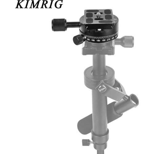 KIMRIG Panning Clamp Plate QJ01 360 Degree Rotating Panoramic Tripod Head Mounting Quick Release Plate Kit For Dslr Cameras