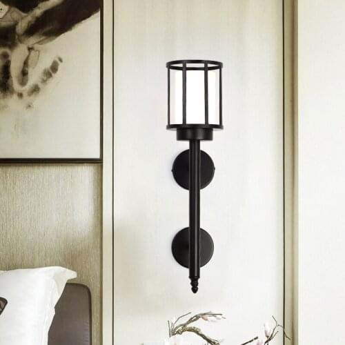 Chinese long pole modern personality aisle bedroom living room corridor lamp vintage iron wall lamp LO7287