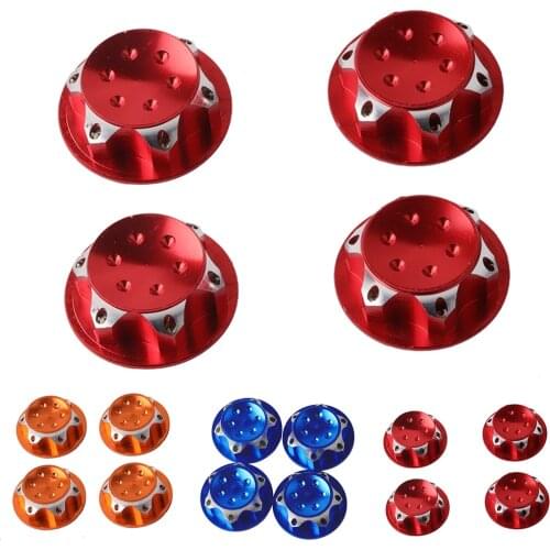 4pcs Aluminium Wheel Hub Kit Antidust Cover 17mm HEX Nut For RC 1:8 Model Car Anti-skid Wheel Cover RC Car Spare Parts