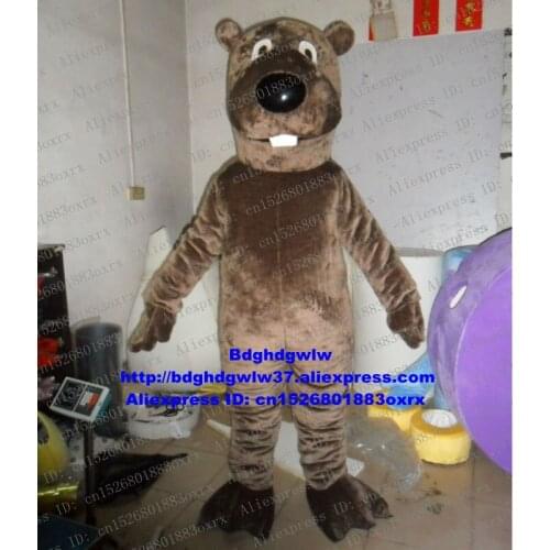 Brown Otter Lutra Beaver Nutria Coypu Groundhog Bobac Tarabagane Mascot Costume Character Head Very Big VOGUE Popular zx1879