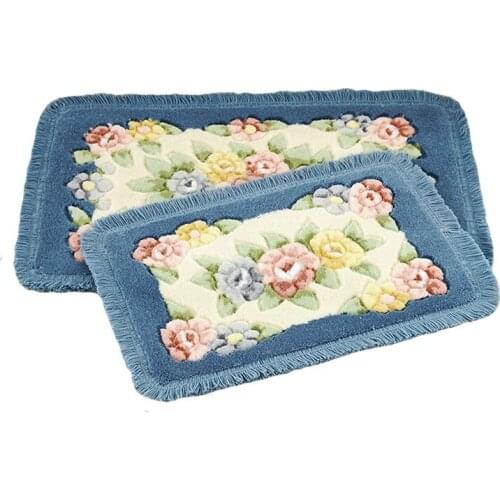 Carpet For Bedroom Flower Printing Classic Bathroom Carpet Anti-slip Floor Mat For Toilet Rug Alfombra Tapete Para Banheiro Mat