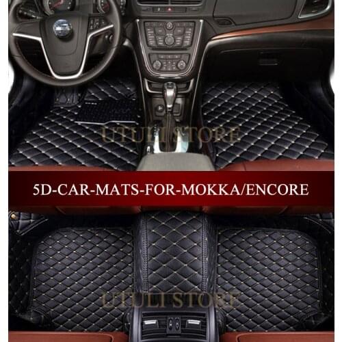 Leather Car floor mats for Vauxhall Opel Mokka X /Buick Encore/Chevrolet Trax custom fit all weather carpet floor foot mats