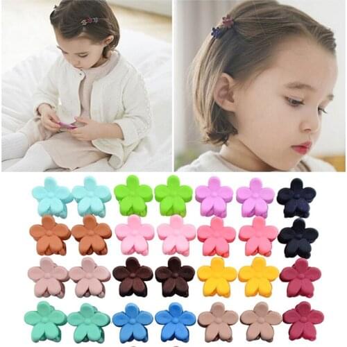 Yidensy 20 PCS Cute Korean Hair Claws Hair Accessories Floral Girls Hairpin Small Flowers Hair Clips Bangs for Children Randomly