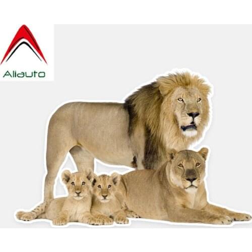 Aliauto Fashion Car Sticker Lions Family Loving Vinyl Decal Decoration Cover Scratches for Mitsubishi Asx Toyota Vw ,17cm*11cm