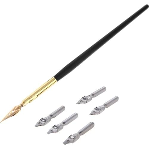 Calligraphy Drawing Dip Ink Nib Pen Set Signature Writing Antique Elegant Gifts High Quality