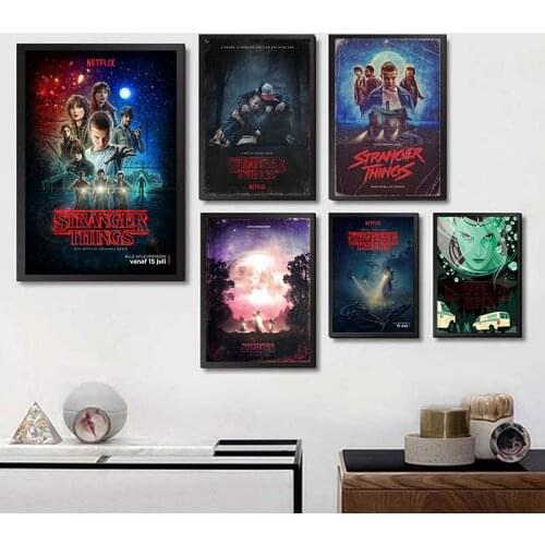 Stranger Things Season Movie Posters Wall Stickers White Coated Paper Prints Home Decoration Home Art Brand buy 3 get 4