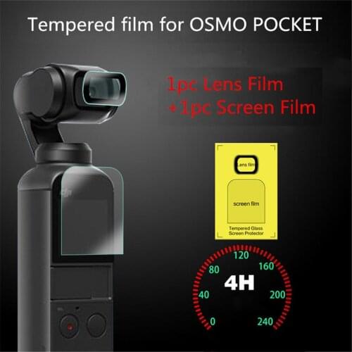 New Tempered film set OSMO Pocket Camera Tempered Protective Film OSMO Anti-fingerprint Waterproof Clear Screen Protective Film