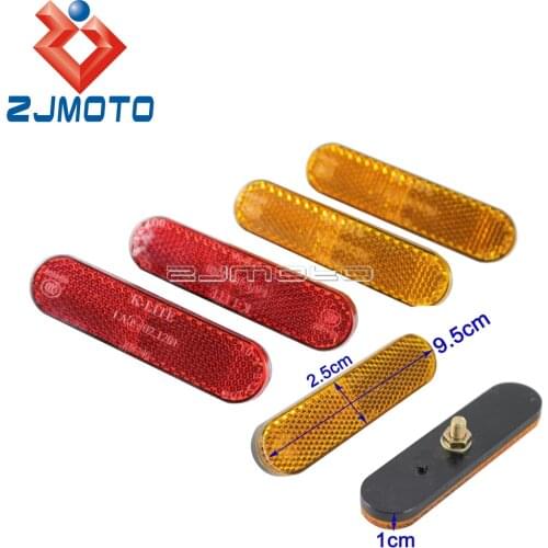 1 Pair Motorcycle Safety Warming Fork Plastic Reflector Red Reflectors Truck Plastic Reflectors ATV Dual Bike Car Reflectors