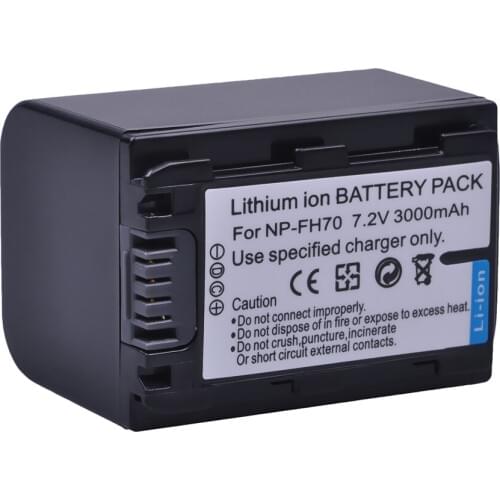 PowerTrust 1Pc 3000mAh NP-FH70 NP FH70 NPFH70 FH70 Battery for SONY HDR-CX12E,HDR-CX7E,HDR-SR10E,HDR-SR12E/SR11E,HDR-SR5E Camera