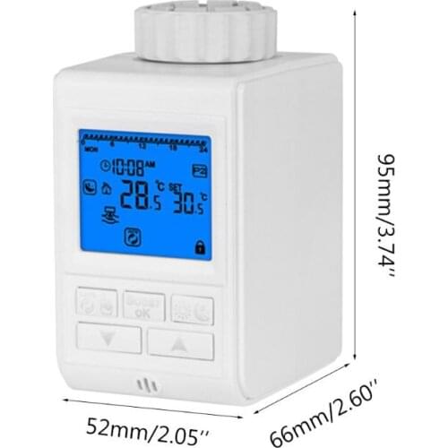 Programmable Thermostat Timer TRV Radiator Valve Actuator Temperature Controller