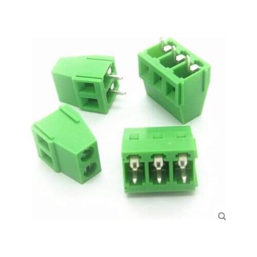 20pcs 5.0mm Pitch PCB Spring Terminal Blocks Connector KF128 2P 3P KF128 Straight Pin Copper PCB Screw Terminals