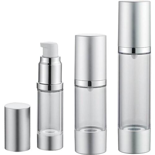 15ml 30ml 50ml Empty Sample Airless Pump Cosmetic Aluminum Container Small Lotion Pump Vacuum Eye Cream Airless Bottles Pump