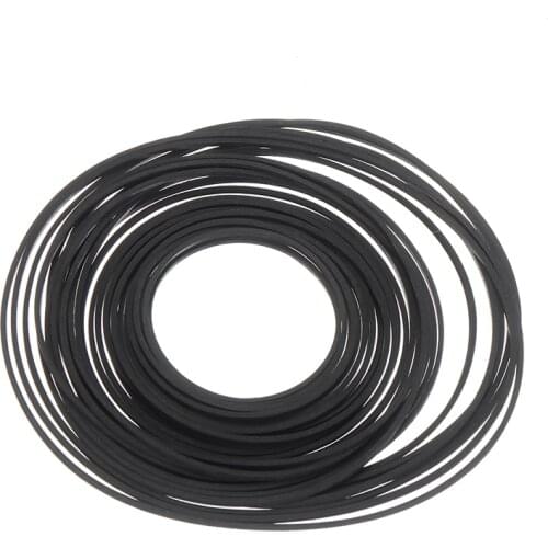 1 Set Black Rubber Small Fine Pulley Pully Belt Engine Drive Belts For DIY Toy Module Car 30mm To 120mm Dia. Mayitr