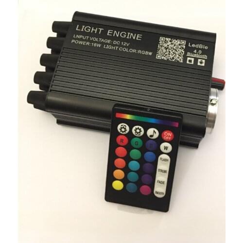 RGBW Car Ceiling Fiber Optic Led Engine illuminator-Starry&Shooting Meteor Light App Smart Phone Audio Remote Control 220V/12V