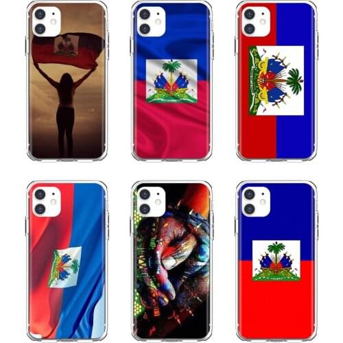 For Xiaomi mi Redmi Note 3 4 4X 5 6 7 8 8t 9 9s 9t 10 pro lite Vintage-Haiti-Haitian-Flag-Banner Silicone Case Cover